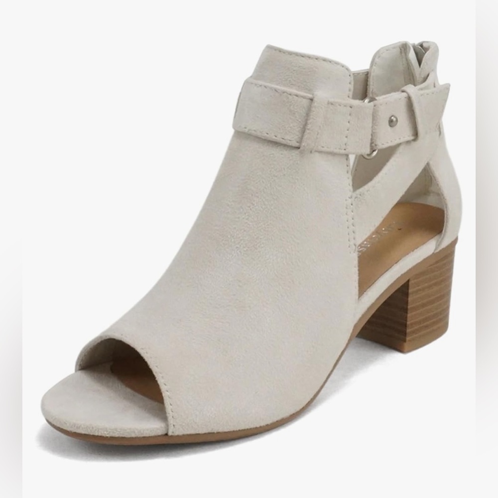 Elegant Cream Peep-Toe Women's Shoes